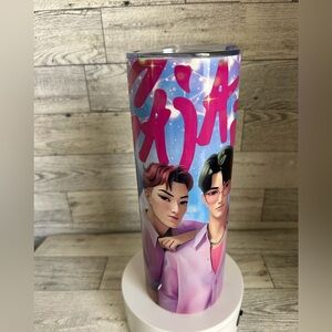 Custom Anime “Saja Boys” Stainless Steel 20oz Travel Tumbler - Pink & Purple